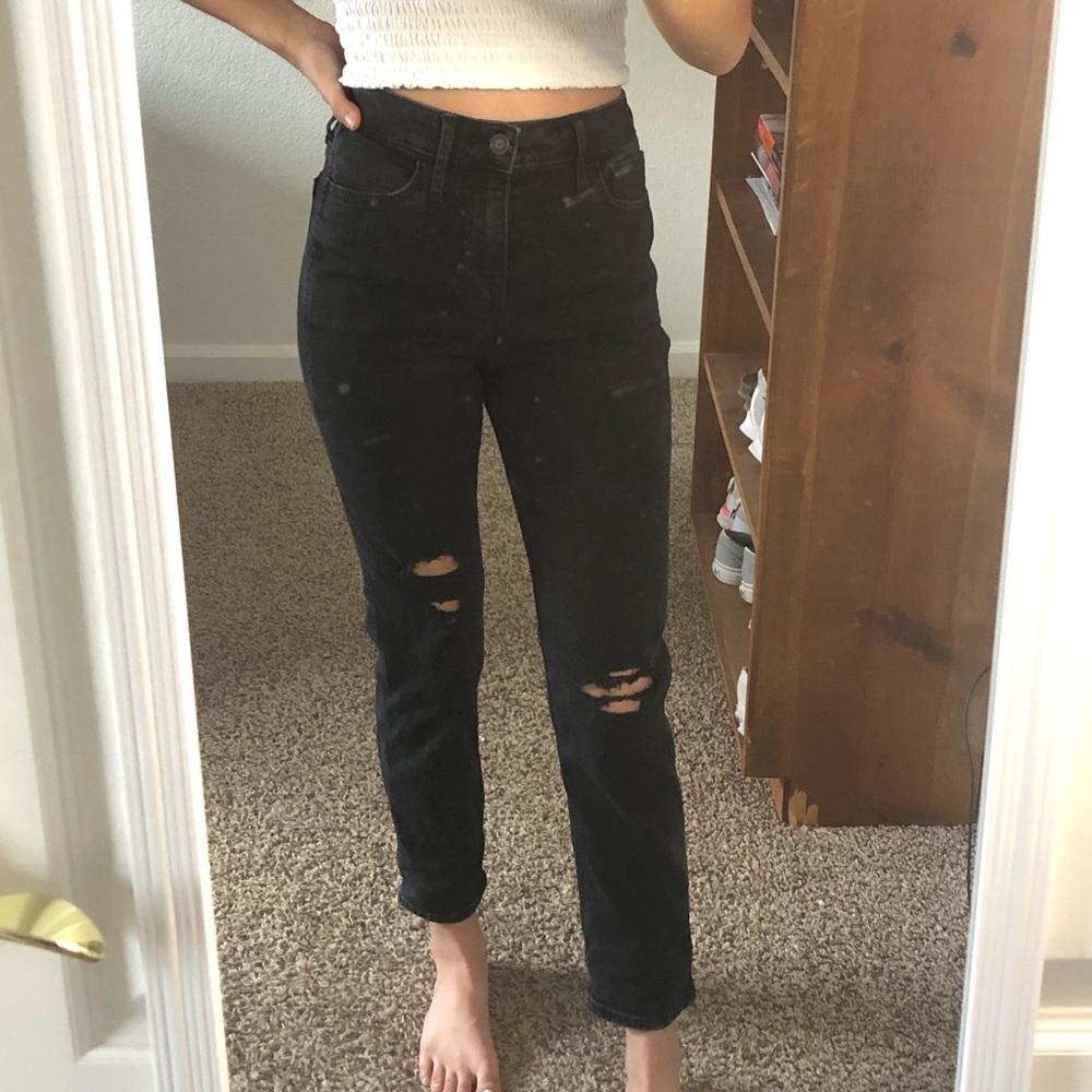 high rise hollister mom jeans